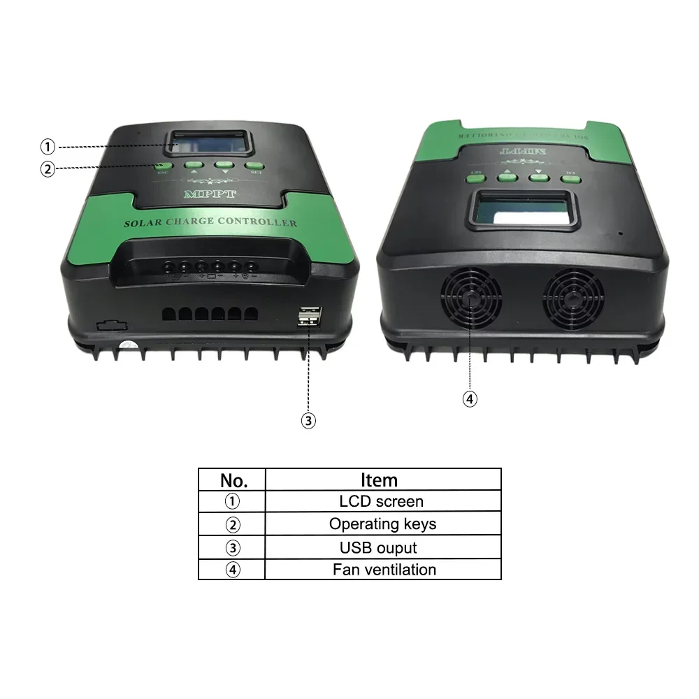 Контроллер заряда солнечной батареи MPPT 40A с WIFI 12/24 В автоматический ЖК-дисплей