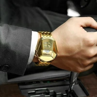 gold luxury brand trend cool men wrist watch stainless steel technology fashion quartz watch for men 2022 relogio masculino