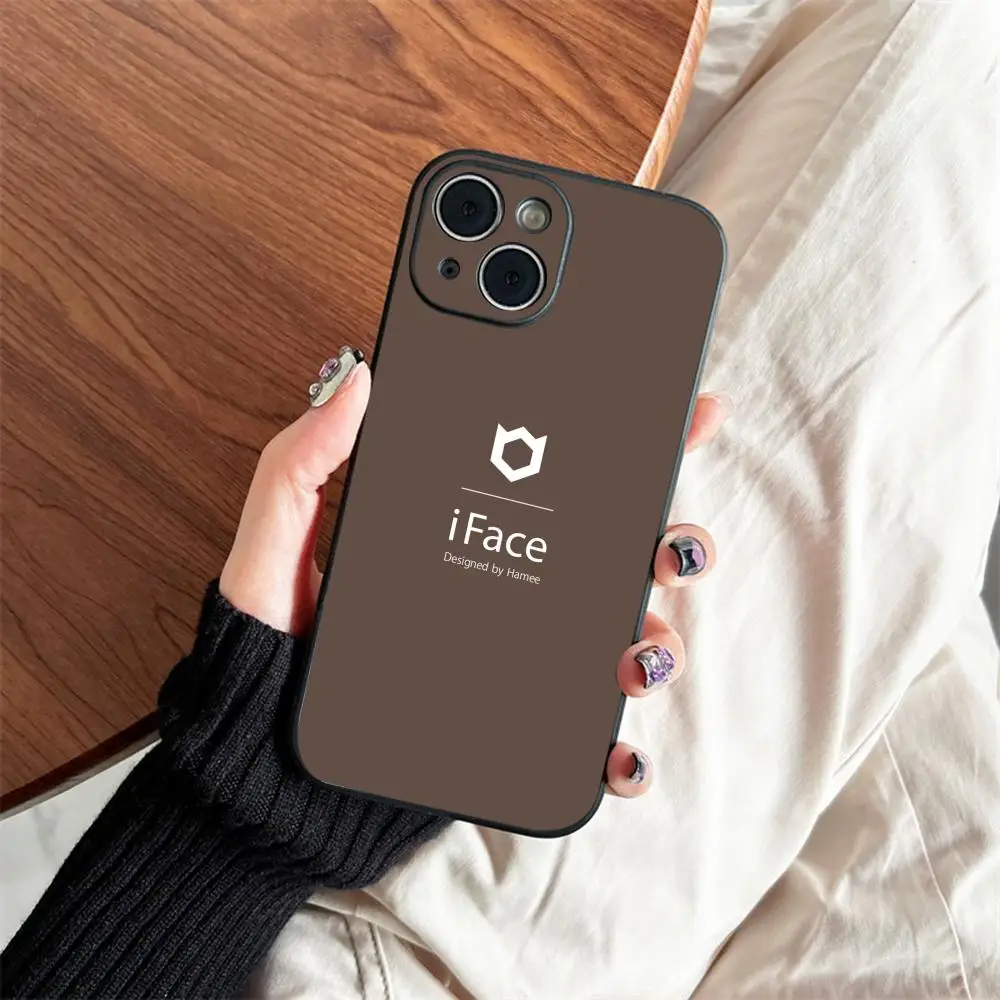 Фото Модный чехол с милым узором i-iFaceS для iPhone 17 16 15 14 13 12 Plus Mini Pro Max, мягкий черный противоударный чехол №3