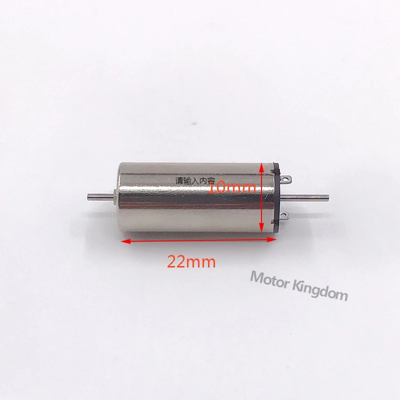 

1022 10mm*22mm Mini Coreless Motor Dual 1mm Shaft Axis DC 6V 9V 12V High Speed Micro Electric Motor For RC Rail Train Car Model