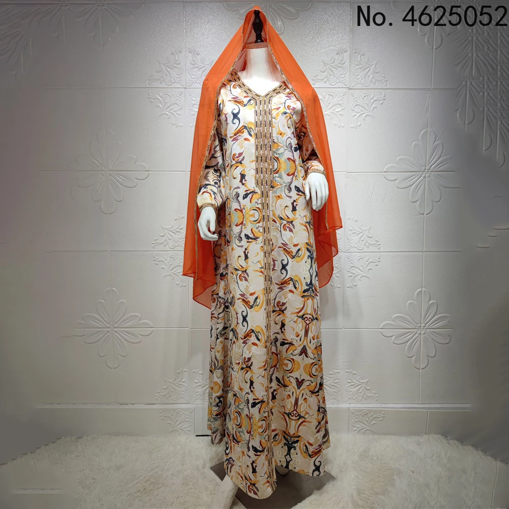 

Hot Sale Printed Robes Four Seasons Women's Dresses Muslim Girls Clothing Casual