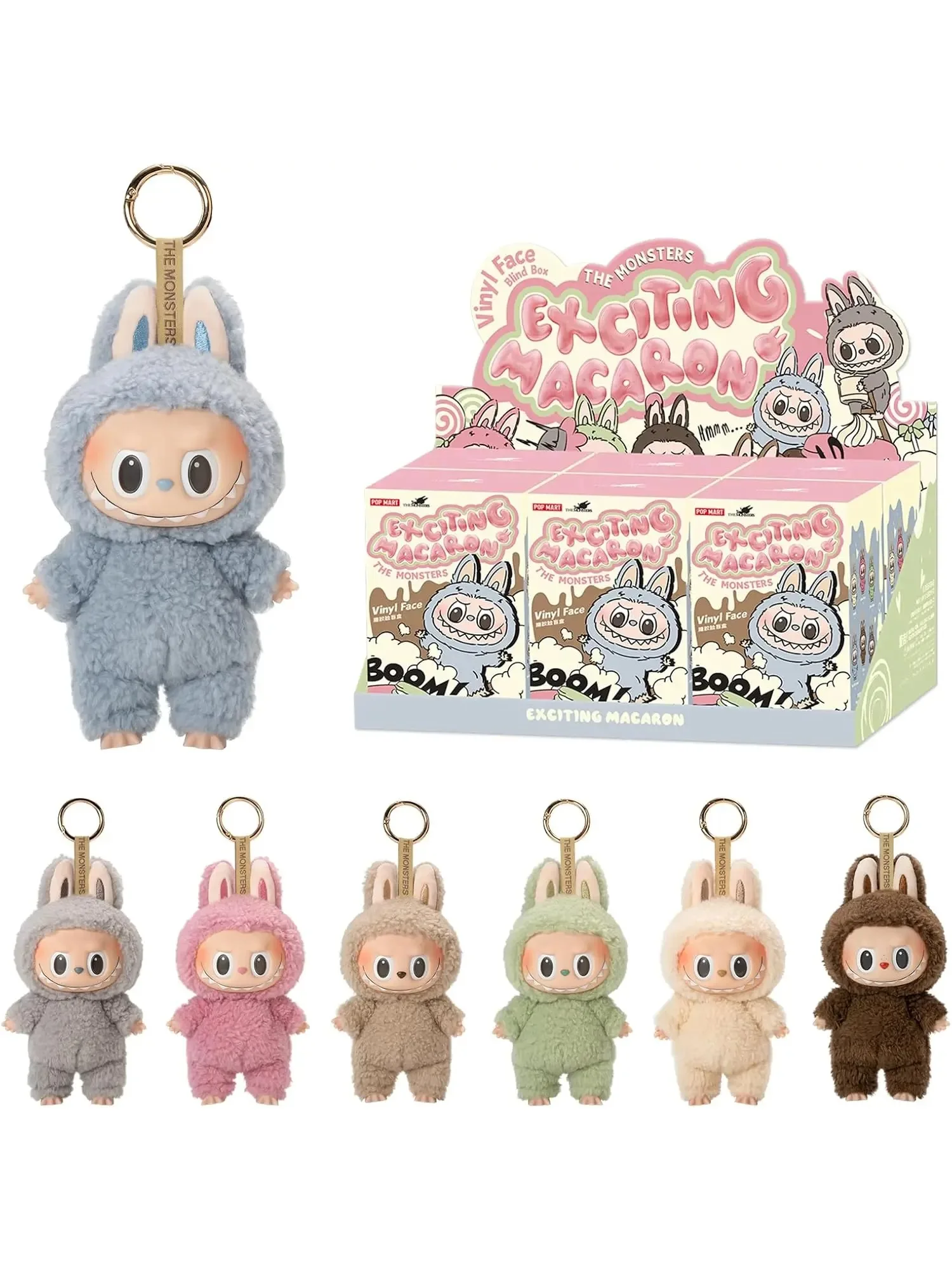 Горячая распродажа! LABUBU The Monsters Macarons V1 — виниловая подвеска, слепая коробка, подарок для фанатов, детский POP MART (art.: 3920d2c997362) - 3920d2c997362