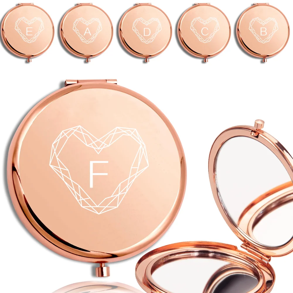 Круглое зеркало для макияжа Двухстороннее увеличительное косметическое