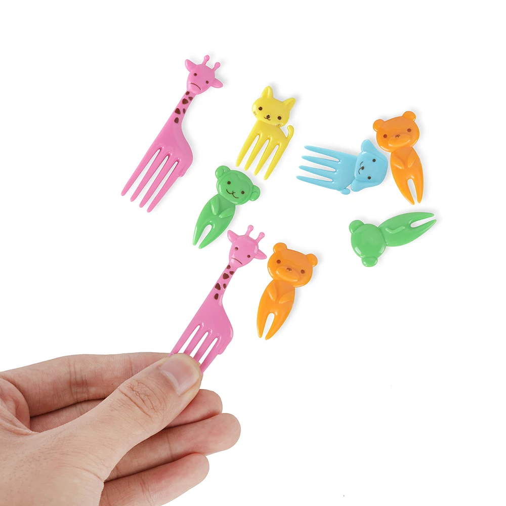 20 шт когда овощи керамика симпатичный мини - детский фрукт вилка детская еда