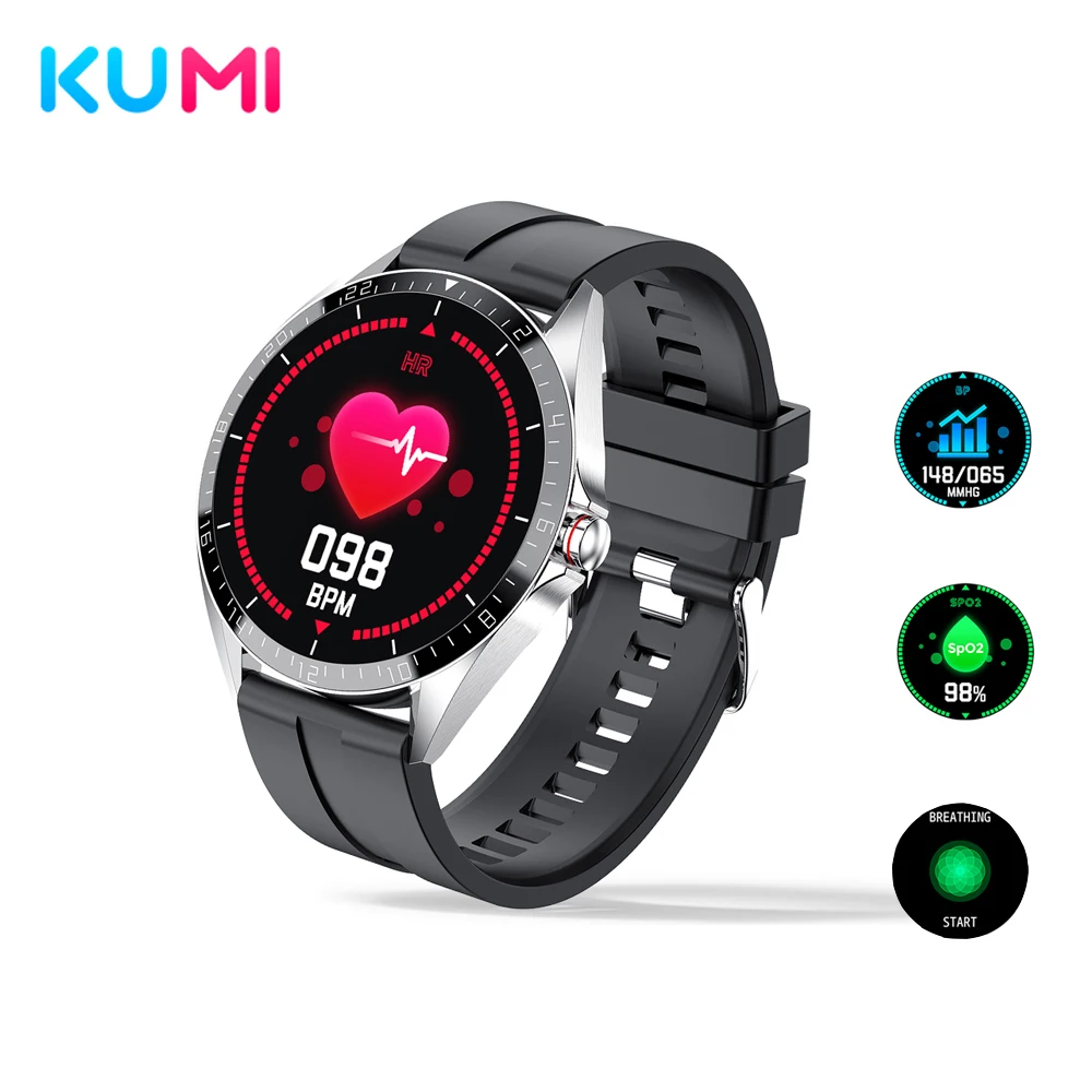 

KUMI Men Smart Watch Women's watches Sport Fitness Heart Rate Monitor Blood Oxygen Tracker Smartwatch For Android Samsung Apple