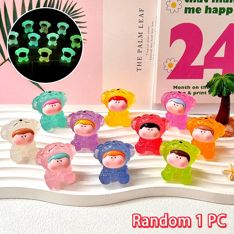 1 шт. милый мини-светящийся орнамент сидящей собаки светящийся в темноте