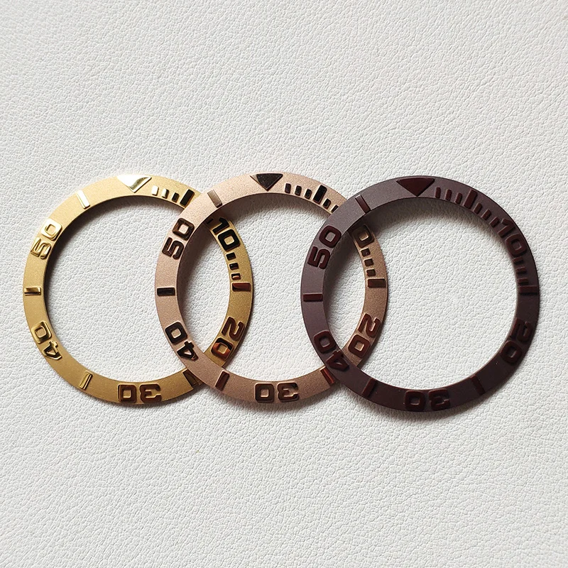 38mm Ceramic Bezel Tool Insert Watch Ring Fit For 40mm Yacht Style Men Watch Case Replace Accessories Parts With Stickers R Logo