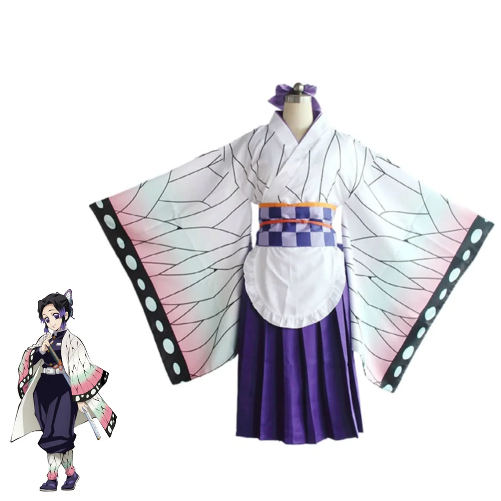 

Anime Demon Slayer Kamado Nezuko Kochou Shinobu Tsuyuri Kanao Kanroji Mitsuri Kibutsuji Muzan Cosplay Costume Kimono Halloween