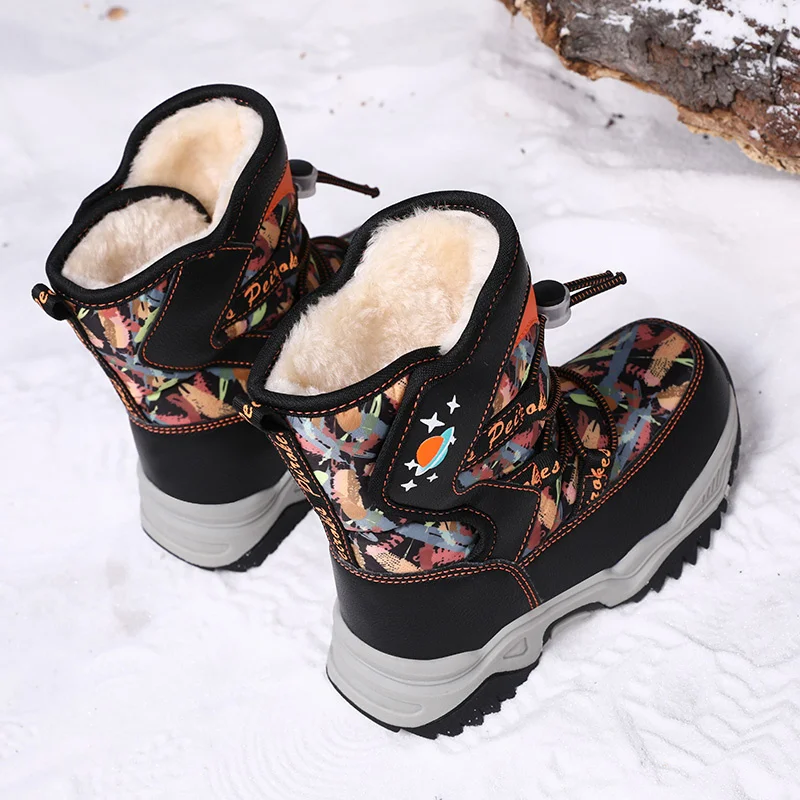 Xiaomi SALUDAS Children Winter Boots Waterproof Snow Boots Kids Plush Keep Warm Sneakers Boys Girls Outdoor Winter Sneakers