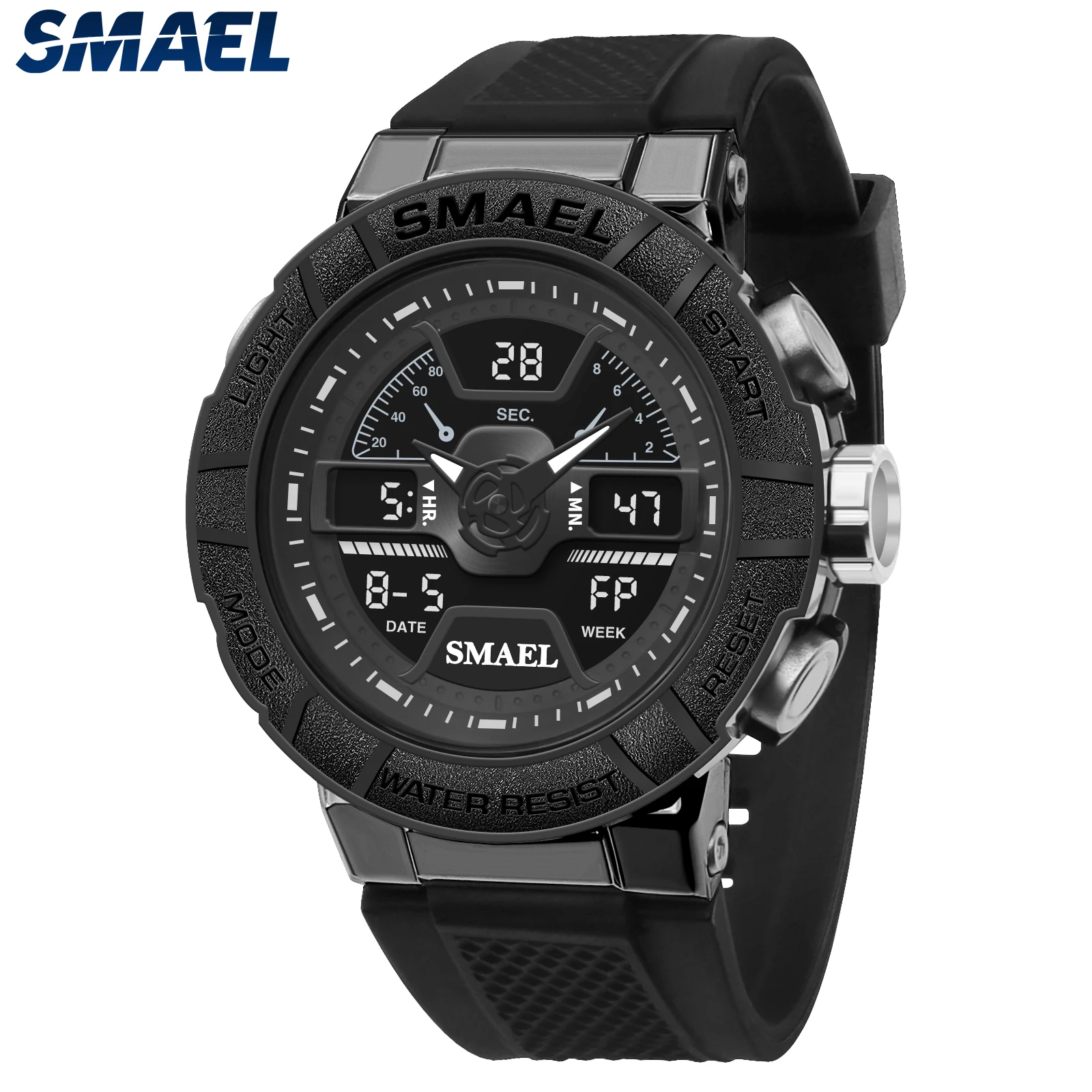 

SMAEL Watch Men Sport Military 50M Waterproof Dual Display Quartz Digital Stopwatch Male Clock 8067 Quartz Wristwatches For Man