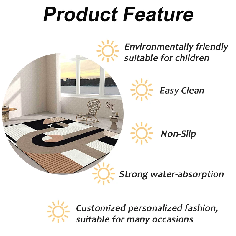 Модный скандинавский бежевый ковер с геометрическим рисунком Bubble Kiss домашний