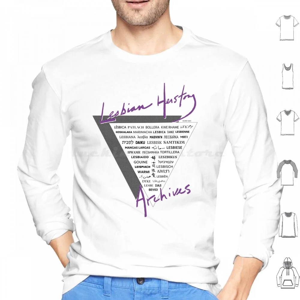 Lha: слово на 40 языках! Толстовки с длинным рукавом Herstory Pride