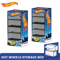 original hot wheels car storage box diecast 164 display box dust covers protective shell boys toy for children birthday gift
