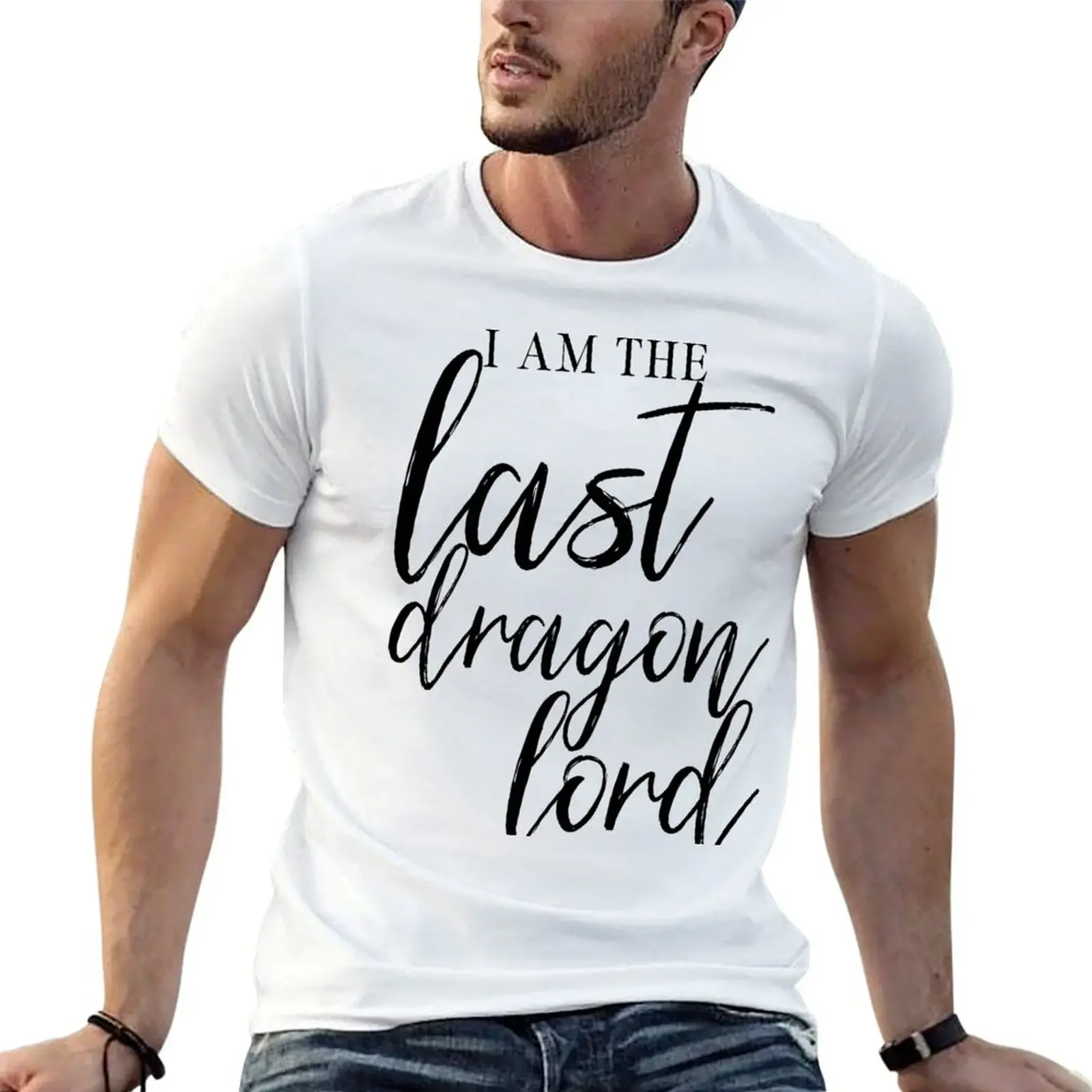 Футболка Merlin-Inspired The Last Dragonlord футболки заготовки мужские высшего качества