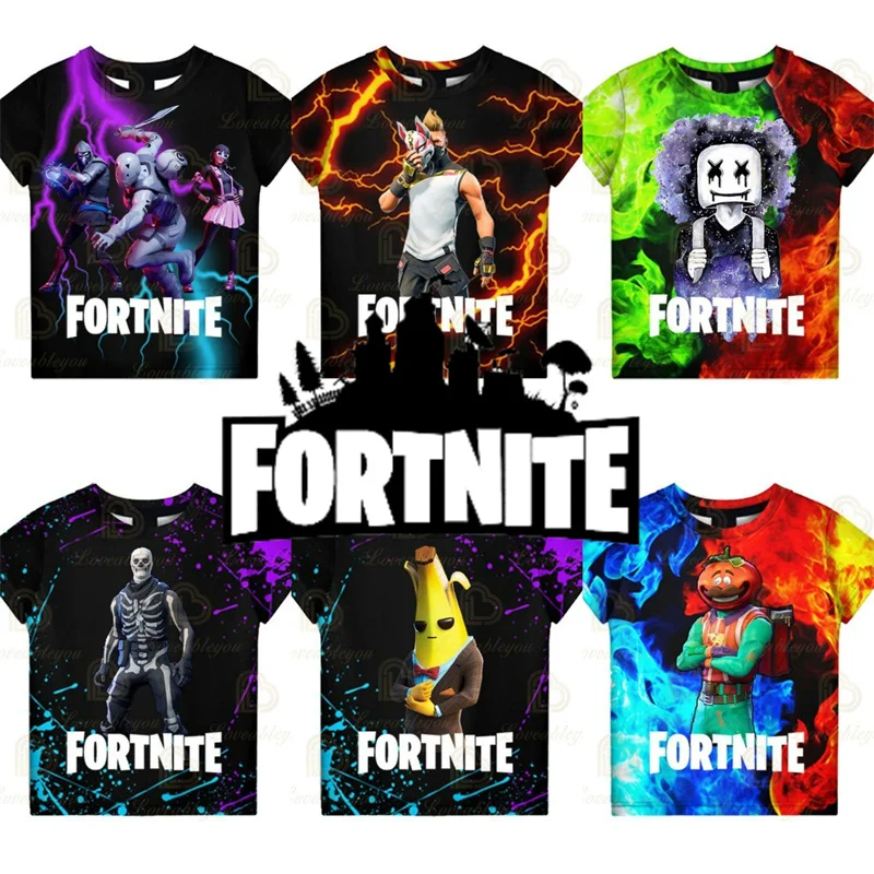 

Child T-shirt Fortnite Victory Shoot Game 3D Tshirt Babys Clothing Tees Cute Kids Hero Tops Boys Girls