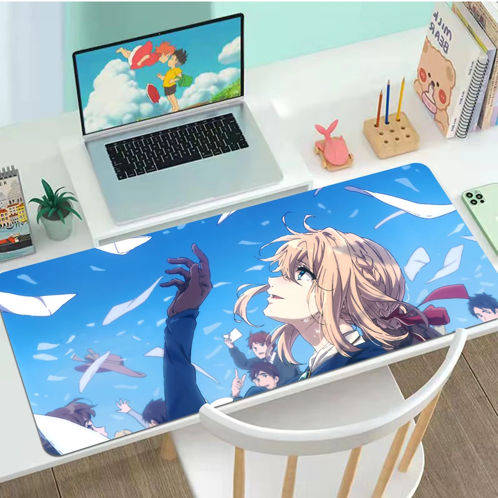 

Violet Evergarden Mousepad Gaming Accessories Non-slip Mouse Pad Anime XXL Mausepad Tappetino Mouse Keyboard Mat Tapis De Souris