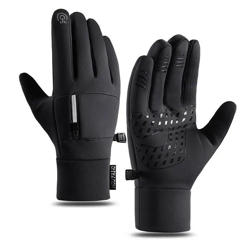 

New Men Women Cycling Gloves Waterproof Touch Screen Fleece Lined Warm Thick Fishing Gloves For Outdoor Sports