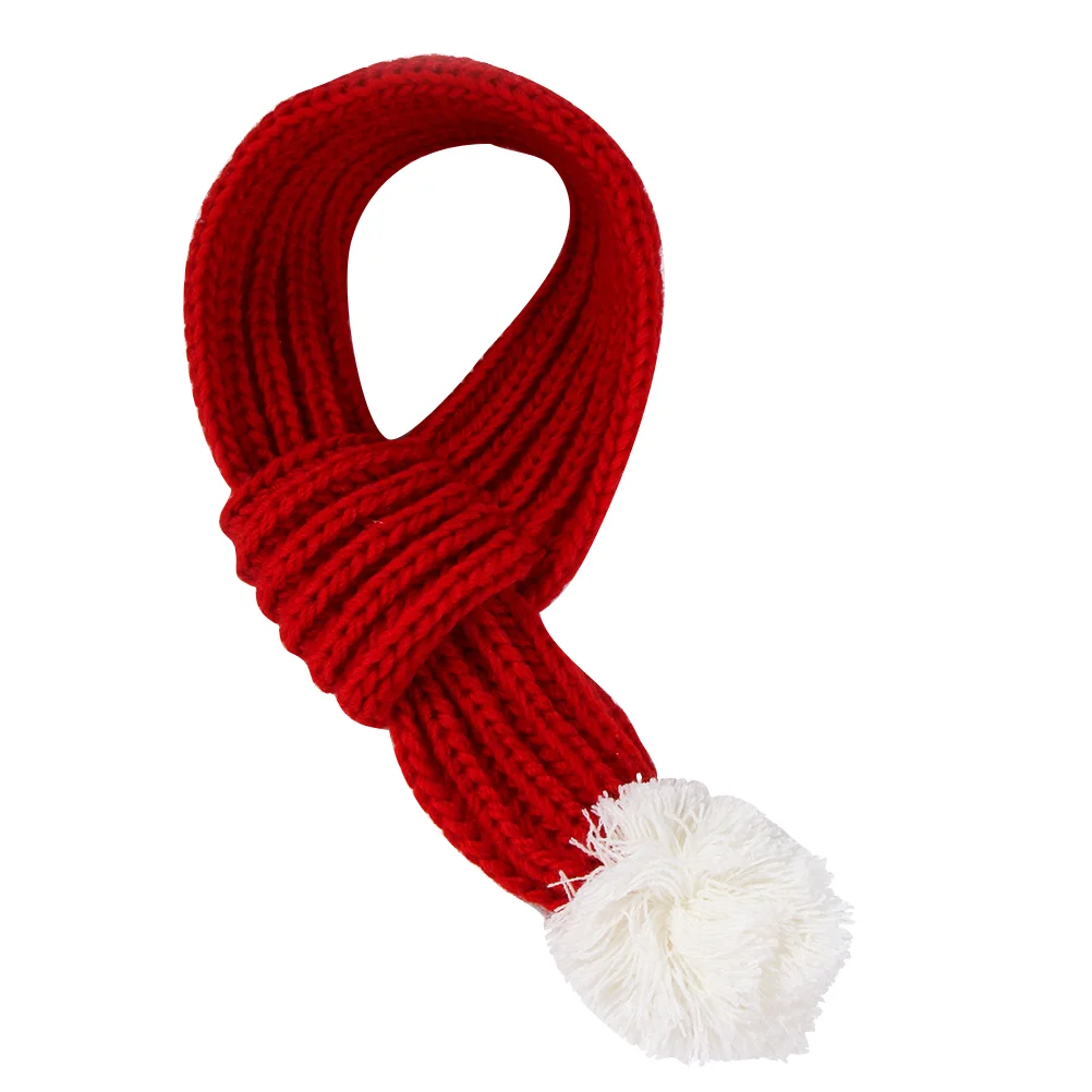 

Crochet Scarf Xmas Supplies Cat Bib Kerchief Christmas Scarf Santa Scarf Christmas Outfit