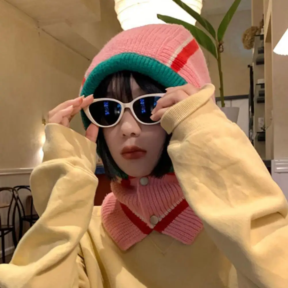 

Холодостойкая супермягкая зимняя вязаная шапка для девочек на шею для зимы