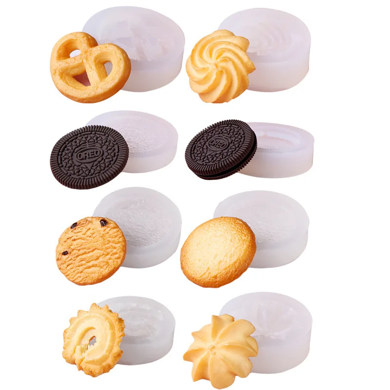 

Silicone Cookie Mold DIY Mini Cream-filled Cookies Baking Accessories Chocolate Molds Mousse Cake Decorating Tools Candle Mould