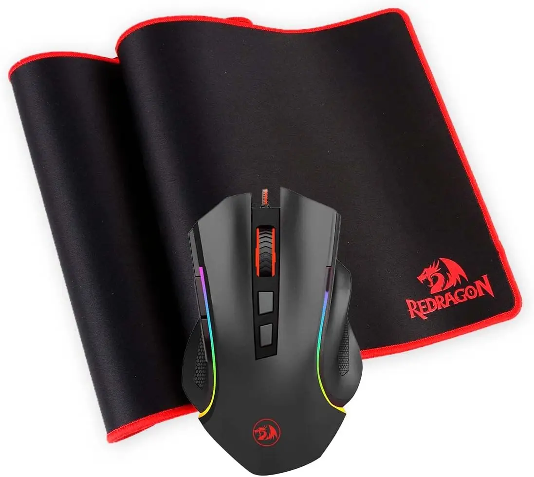 

2023 Kit Gamer M607-BA com Mouse Griffin M607 e Mousepad P003, Preto