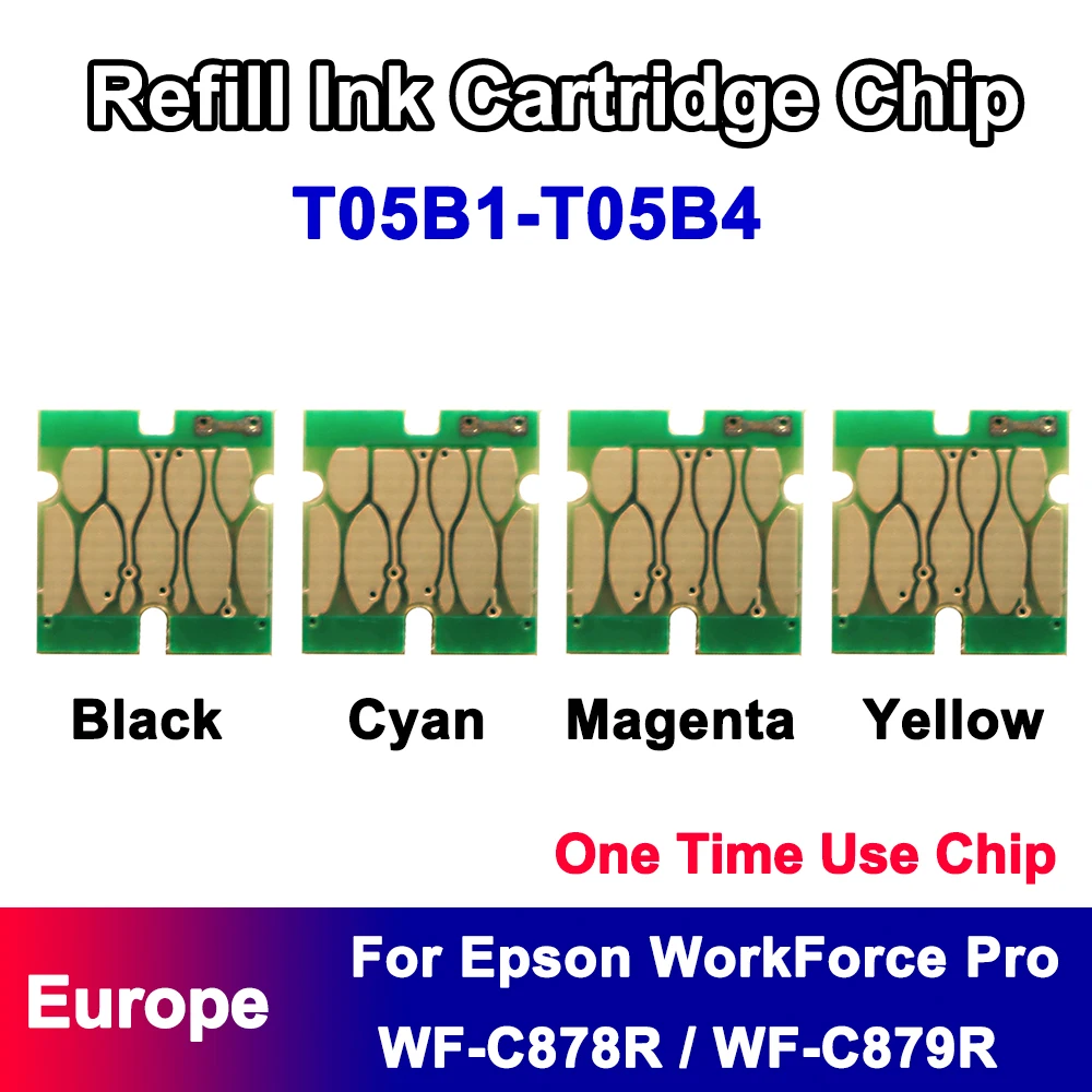 Фото Чип для чернильных картриджей Europe 4Colors T05B (T05B1, T05B2, T05B3, T05B4) для Epson WorkForce WF-C878R, WF-C879R, C878, C878R, C879R, C879 №2
