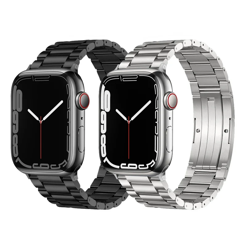 

Титановый ремешок для Apple Watch Ultra 49 мм 8 7 45 мм 41 мм, металлический браслет из нержавеющей стали для iWatch 6 5 4 3 SE 44 40 мм 42 38