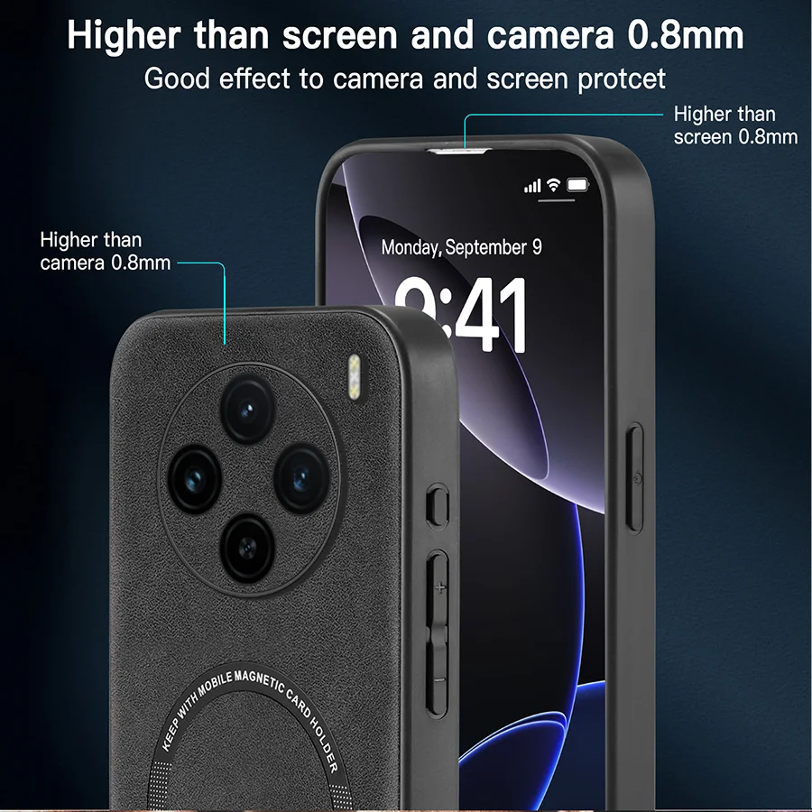 Фото Магнитный кожаный чехол в ретро-стиле для Vivo iQOO 12, 11, Vivo iQOO 12 Pro, 11 Pro, чехол для телефона с поддержкой беспроводной зарядки №5