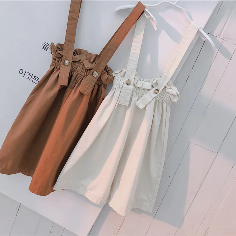 

Детская одежда в Корейском стиле осенние комбинезоны для девочек в стиле мори детские повседневные брюки среднего и маленького размера с широкими штанинами