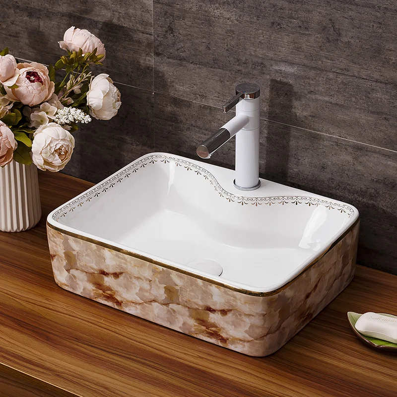 

Oval Jingdezhen Bathroom ceramic sink wash basin Counter Top Wash Basin Bathroom Sinks vanity sink bowl