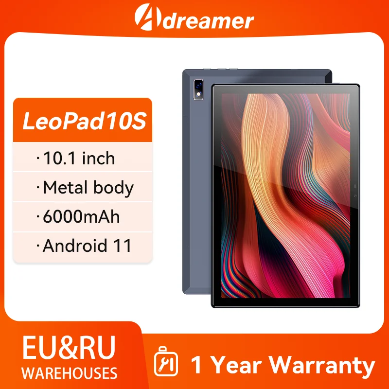 

Adreamer LeoPad10S 10.1 Inch Tablet 2.4G+5G Android 11 Rockchip RK3566 Quad Core 3GB RAM 32GB ROM GPS 1280x800 IPS Wifi Tablets