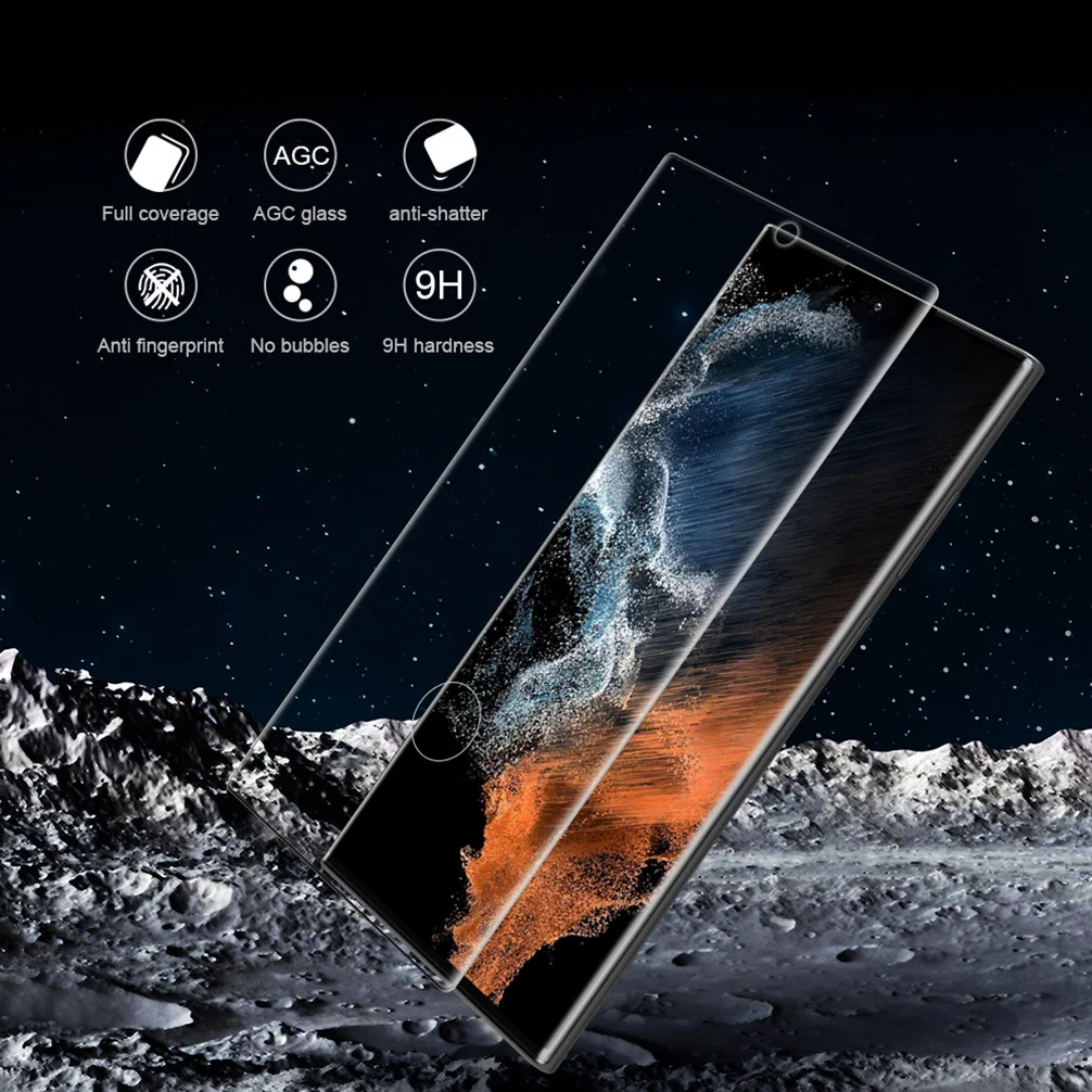For Samsung Galaxy S22 Ultra Glass NILLKIN 3D CP+ Max Anti-Explosion Tempered Glass For Samsung S22 Ultra Screen Protector Film
