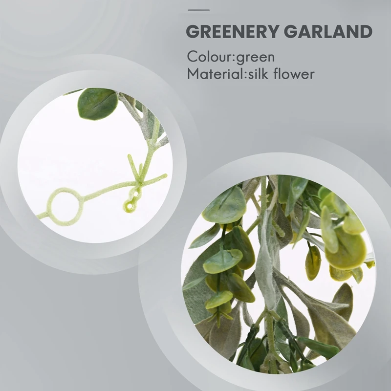 Овечья Ушная гирлянда зелень и виноград эвкалипта/длина 38 дюймов/Искусственные