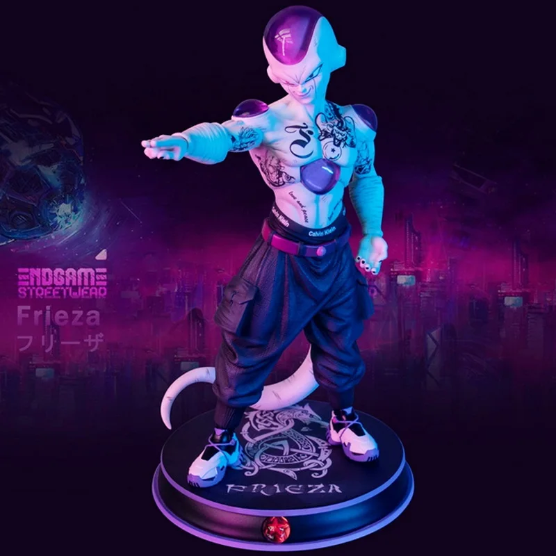 

Dragon Ball Super Saiyan GK Tattoo Frieza statue anime boxed figure Model doll Favorite car ornaments kids toys Christmas gift