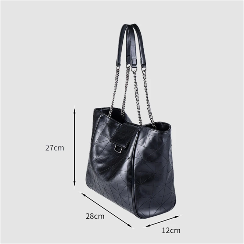 Female Portable Bag Shoulder Bag High Quality Pu Leather Quilted Bags Women's Bag Fashion Tote Bag Large Capacity Shoulder Bag