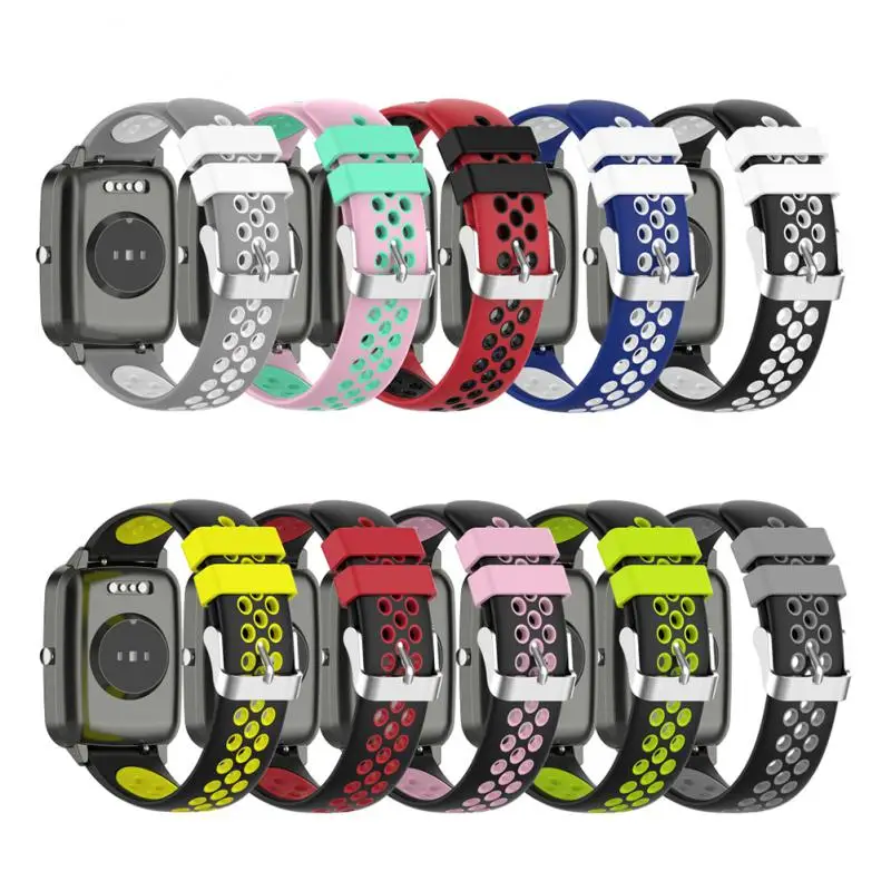 

Smart Accessories Two-color Sport Strap Silicone Watch Strap Replacement Watchband For Willful Sw021 Id205 Watch Unisex 19mm