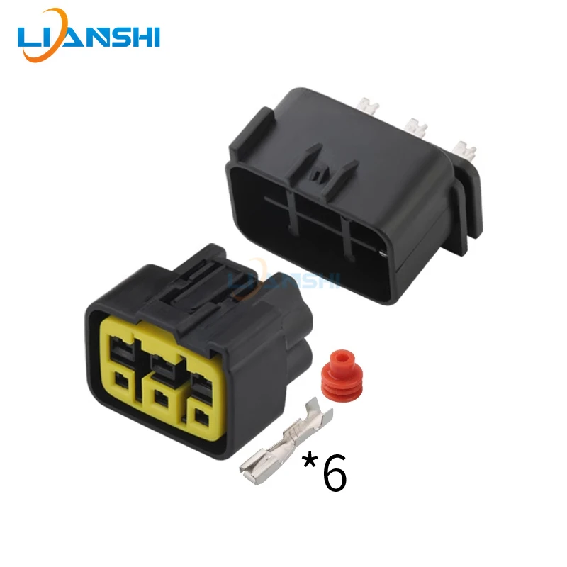 FSW-C-6F-B подходит для вилки зарядного устройства выпрямителя мотоцикла Yamaha Kawasaki, 6-контактный разъем автомобильной фары DJ70610-3-10/21