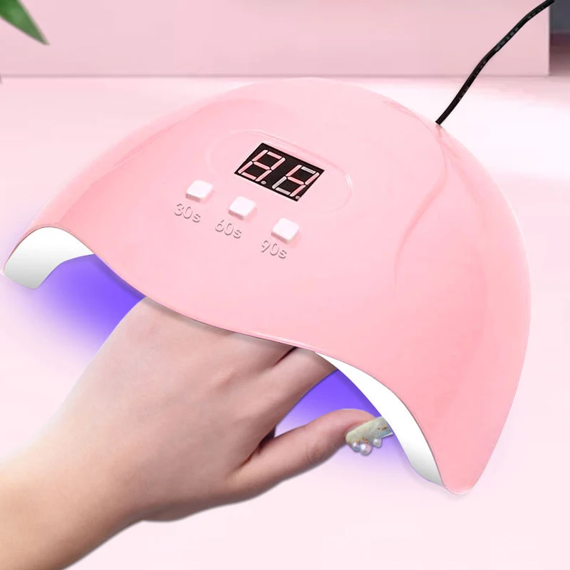 

54W UV Led Lamp Nail Dryer For All Types Gel Varnish Polish Curing 18pcs Leds Lamp for Nail Manicure Machine USB Connector