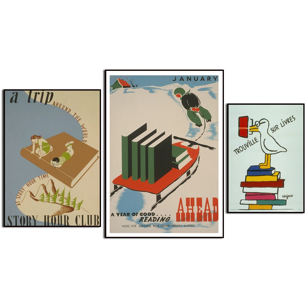 Фото Абстрактное винтажное классное искусство «Назад к природу» Книги Библиотека Классная литературная цитата Плакат №5