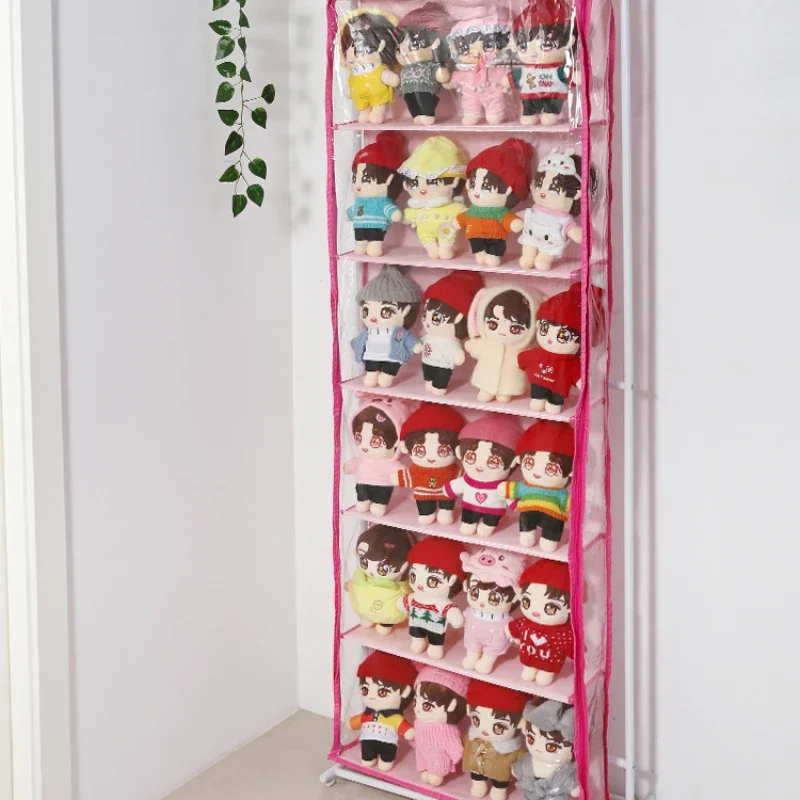 ć za drzwiami Wisząca torba do przechowywania lalek Pluszowa szafka na zabawki Organizując lalkę z kreskówek Pyłoszczelne gospodarstwo domowe