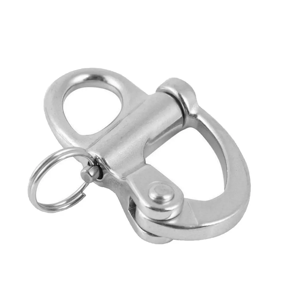 

Boats Snap Shackle Swivel Shackles Polished Convenient Wide Application Lightweight Hook Marine Hardware Accessory 35mm