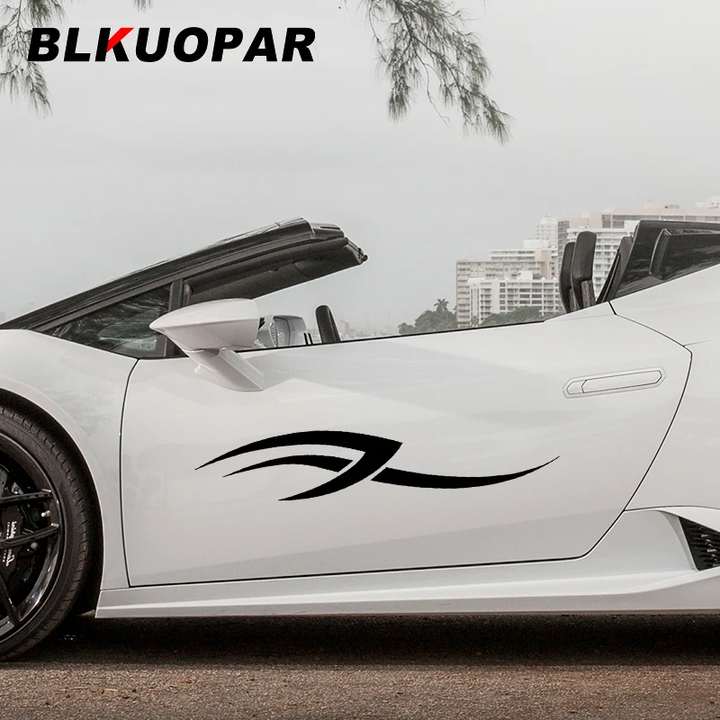 

Наклейки BLKUOPAR для автомобиля с племенным пламенем, простые устойчивые к царапинам наклейки, Солнцезащитный креативный вырезанный багажник, наклейки на доску для серфинга, автомобильная этикетка