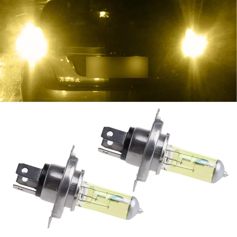 

1 Pair Car Headlight H4 Lamp H/L Beams Car Halogen Bulb 55/60W Fog Light DC 12V