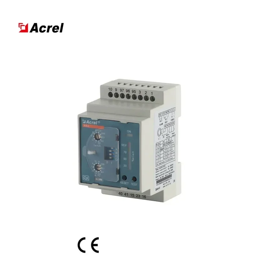 Фото Реле защиты от утечки тока Acrel ASJ10-LD1A серии ASJ, реле контроля тока утечки в землю, реле защиты от утечки тока при обрыве заземления №2