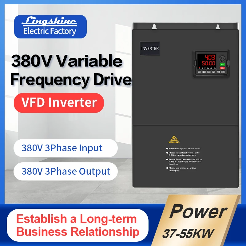 VFD Inverter VFD Frequency Inverter 37KW 45KW 55KW 3P 380V Frequency Converter Variable Frequency Drive