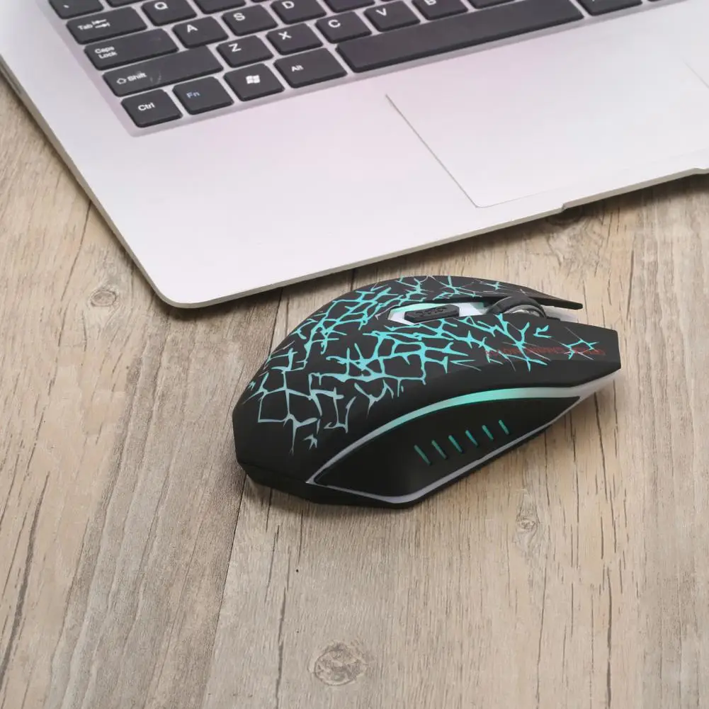 

Gaming Mouse Silent Ergonomic ABS 2400DPI Adjustable 7 Color Backlight Mouse for PC