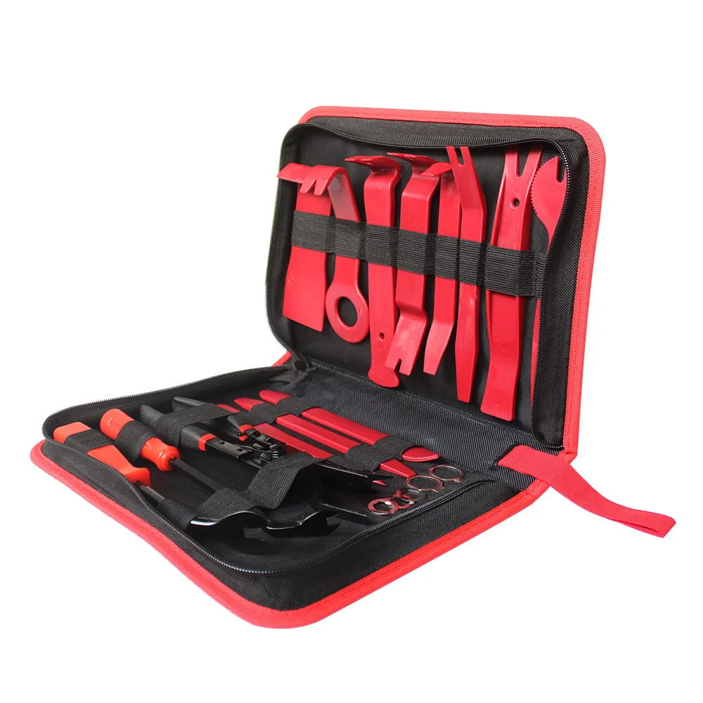 

Trim Removal Tool Kit Car Audio Radio Remover Tool Lastics Demolition Installation Pry Tool Kit Screwdriver Keys Pliers Remover