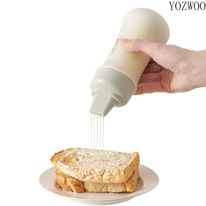 

YOZWOO Household Plastic Squeeze Sauce Bottle Kitchen Salad 5 Hole Squeeze Bottle Salad Honey Oil Consuming Sauce Bottle