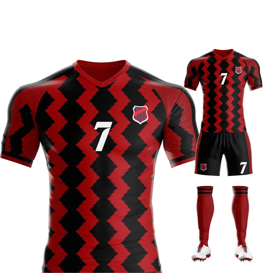 

Custom Design Club Team Soccer Wear Thailand Quality Soccer Uniform Kit Sublimated Men and Kids Soccer Jerseys Set
