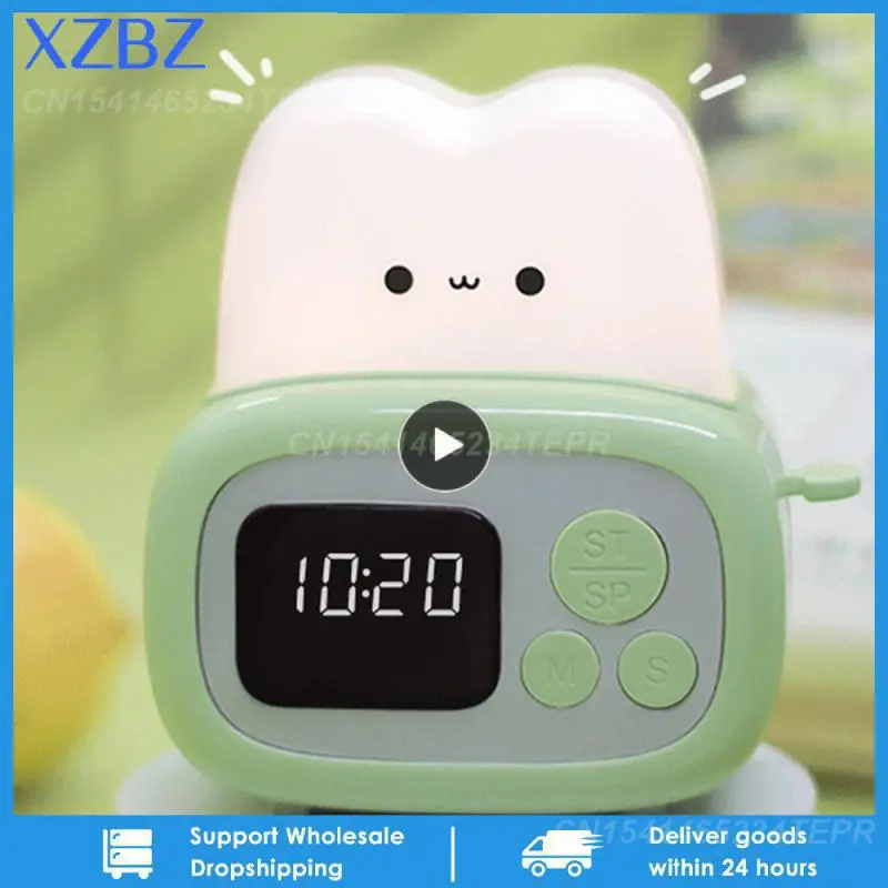 800mah The New Childrens Alarm Clock Chargeable Cute Get Up Toaster Alarm Clock 12*10.5*9cm Alarm Clock